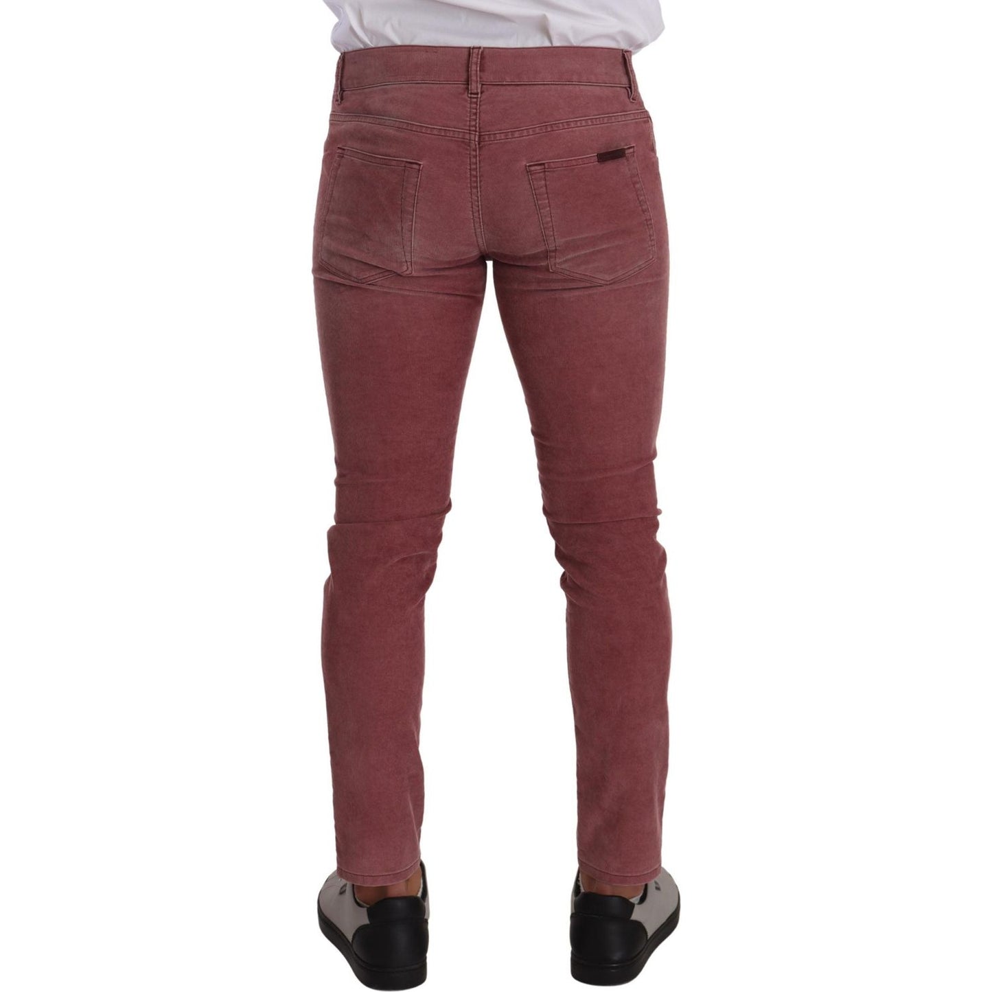 Dolce & Gabbana Elegant Slim Fit Corduroy Jeans Dolce & Gabbana Saddle Brown