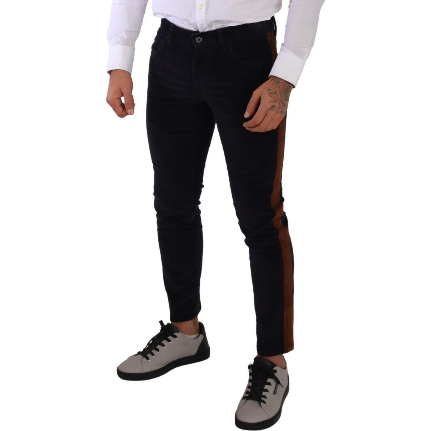 Dolce & Gabbana Elegant Slim Fit Denim for the Modern Man Dolce & Gabbana Gray