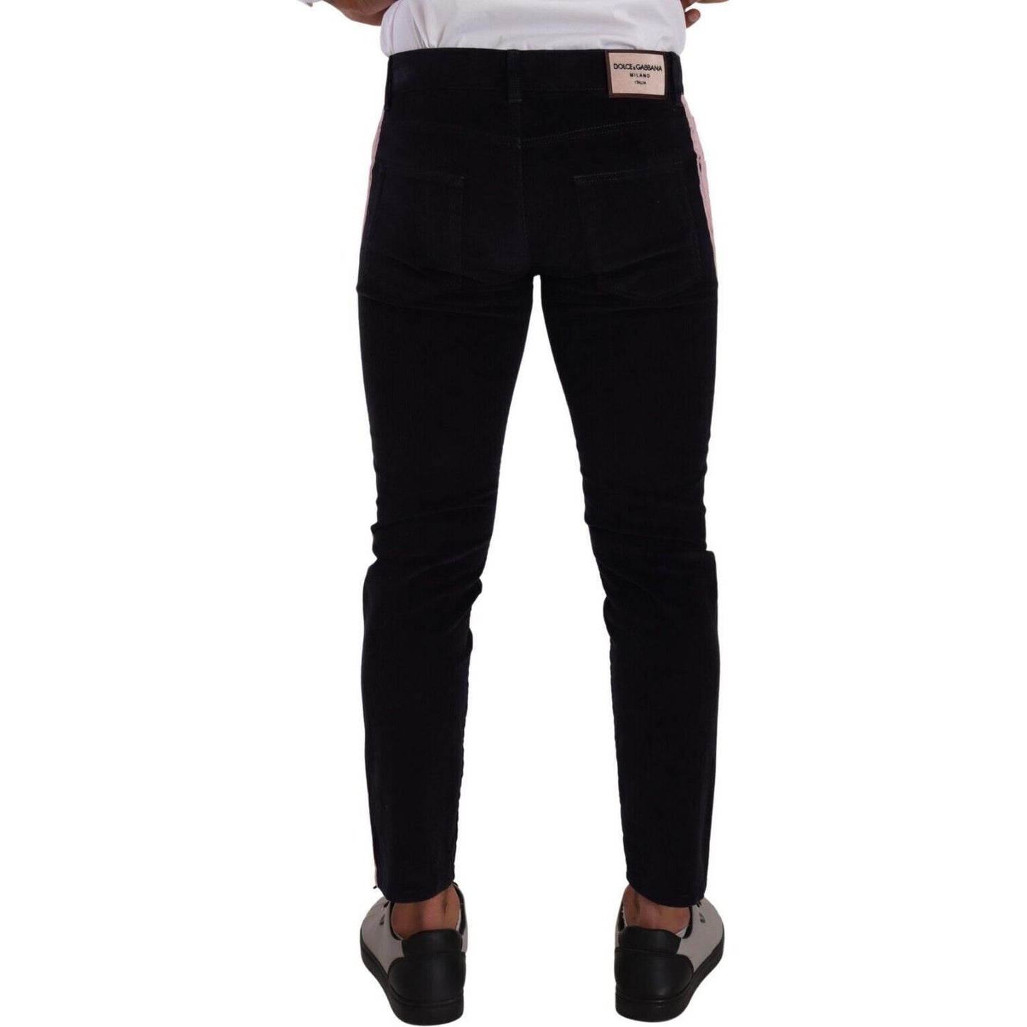 Dolce & Gabbana Elegant Slim Fit Corduroy Skinny Jeans Dolce & Gabbana Black