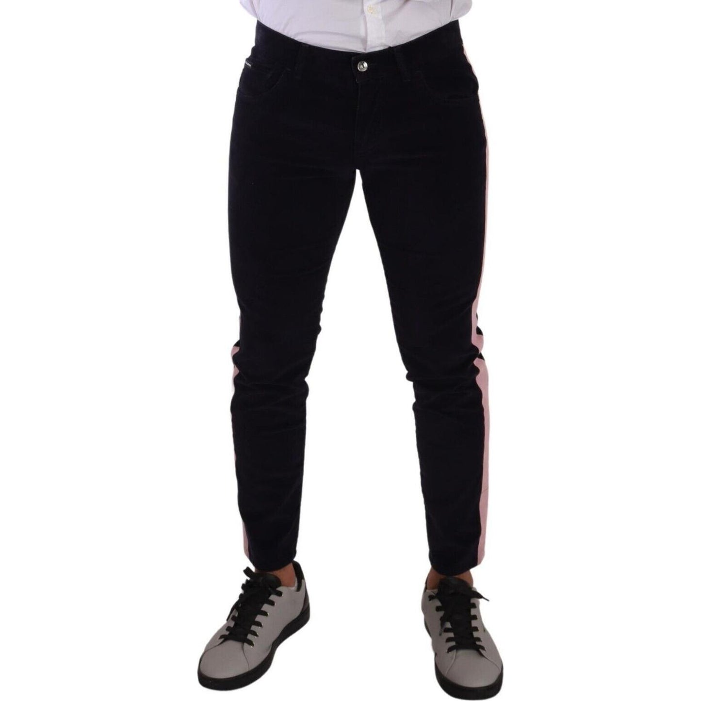Dolce & Gabbana Elegant Slim Fit Corduroy Skinny Jeans Dolce & Gabbana Black