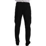 Dolce & Gabbana Black Viscose Cargo Skinny Men Trouser Pants PAN72768 - 54