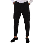 Dolce & Gabbana Black Viscose Cargo Skinny Men Trouser Pants PAN72768 - 54