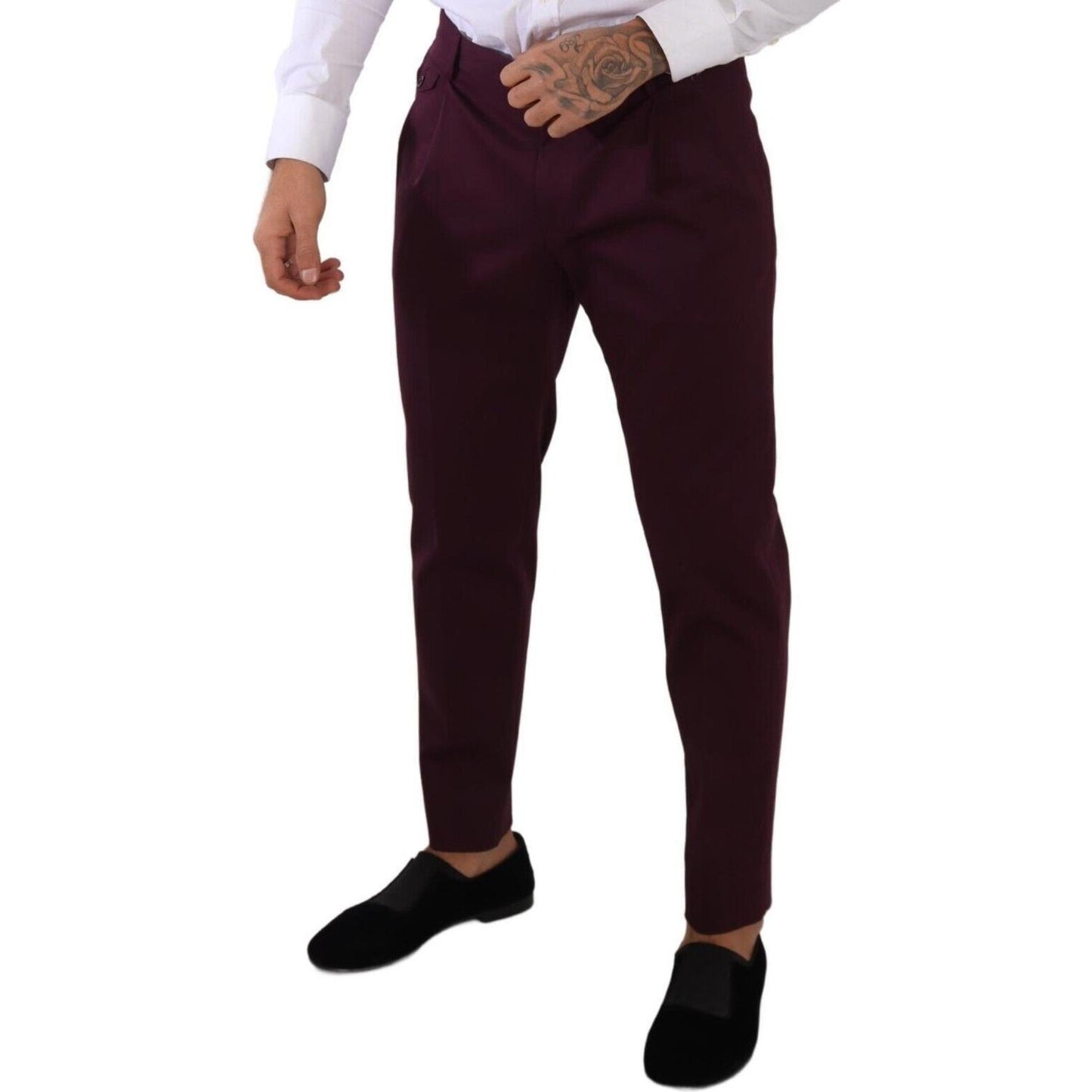 Dolce & Gabbana Elegant Purple Chinos for the Modern Man Dolce & Gabbana Black