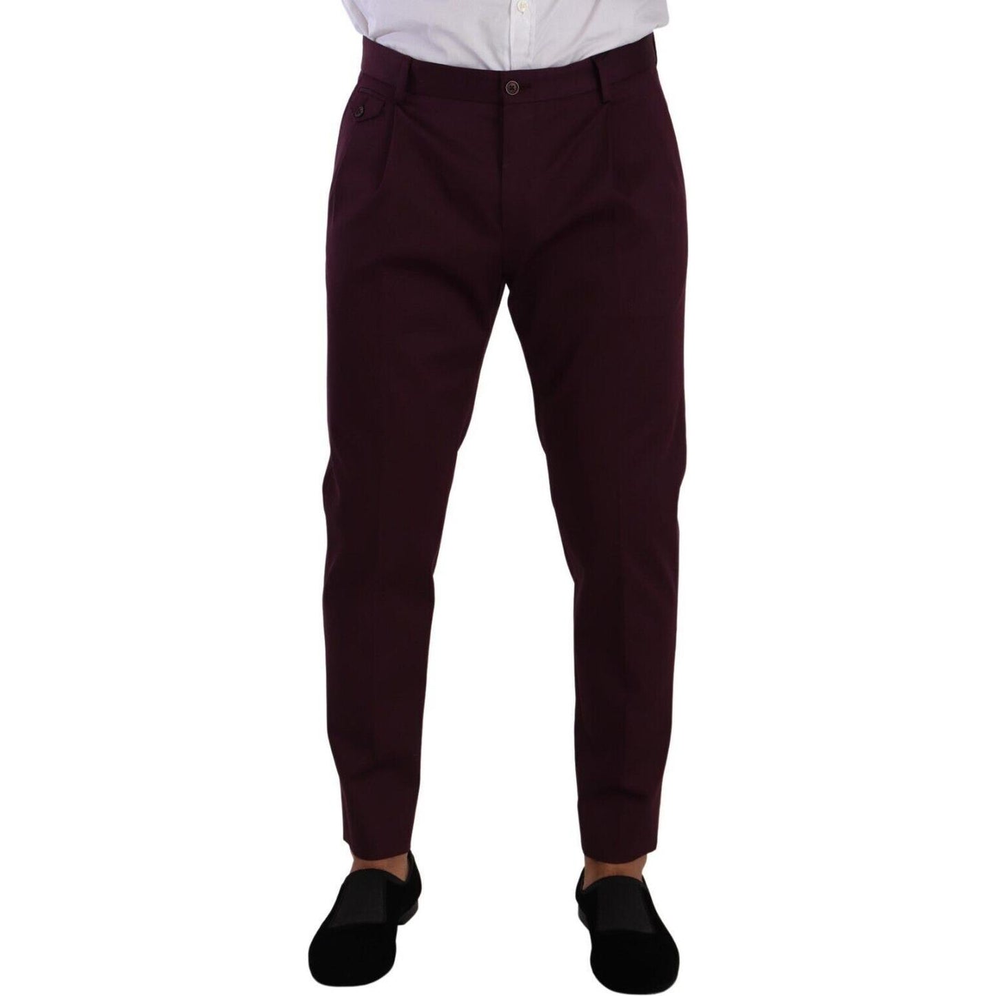 Dolce & Gabbana Elegant Purple Chinos for the Modern Man Dolce & Gabbana Black