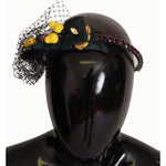 Dolce & Gabbana Purple Crystal Diadem Headband Lemons Sicily Tiara SMY100845