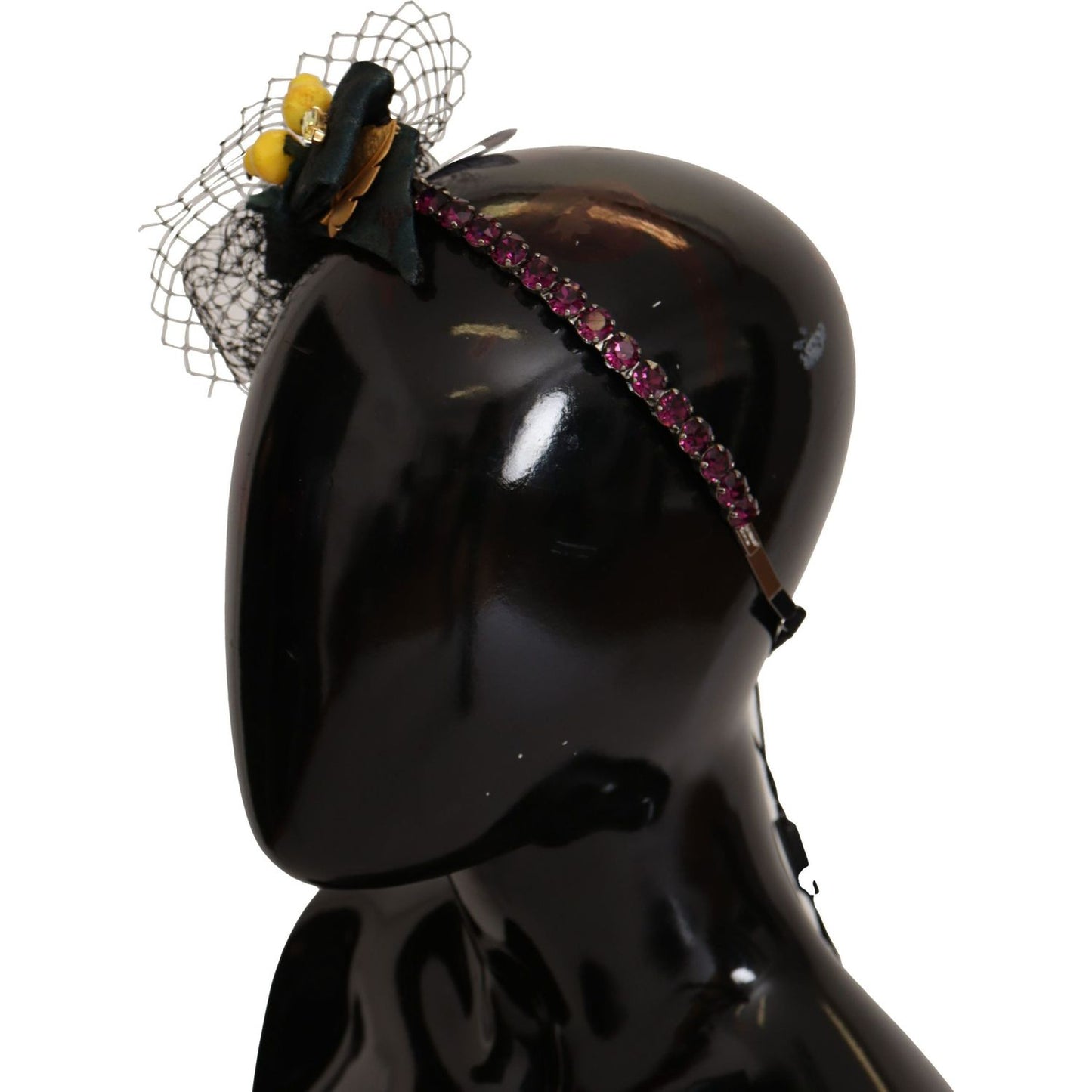 Dolce & Gabbana Purple Crystal Diadem Headband Lemons Sicily Tiara SMY100845