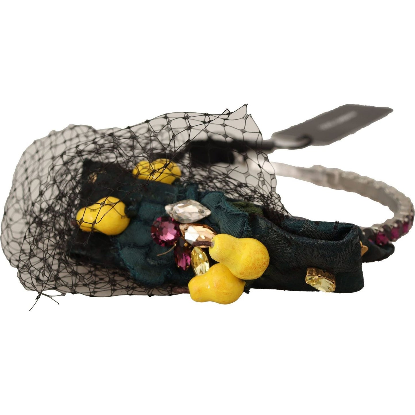 Dolce & Gabbana Purple Crystal Diadem Headband Lemons Sicily Tiara SMY100845