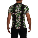 Dolce & Gabbana Black Floral Print Crewneck T-shirt TSH7486- 44