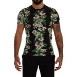 Dolce & Gabbana Black Floral Print Crewneck T-shirt TSH7486- 44