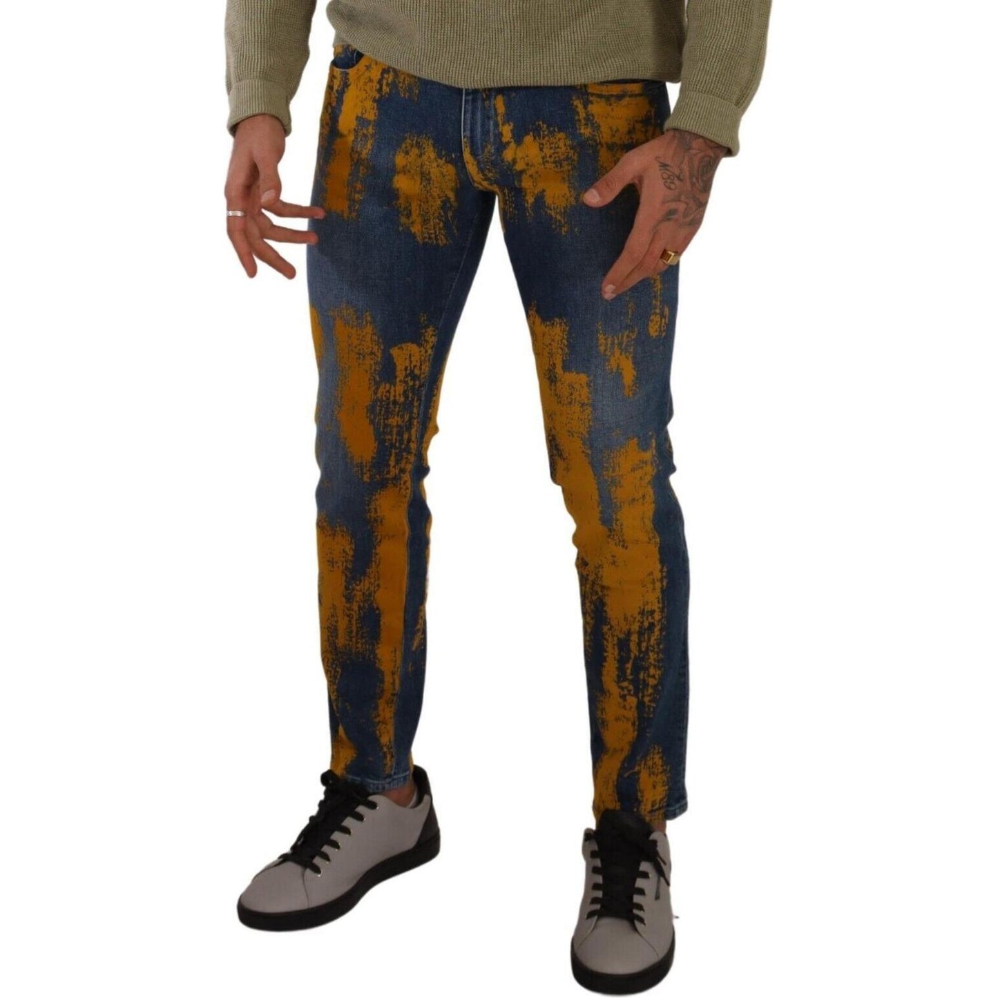 Dolce & Gabbana Slim Fit Stretch Denim Jeans Dolce & Gabbana Dark Slate Gray