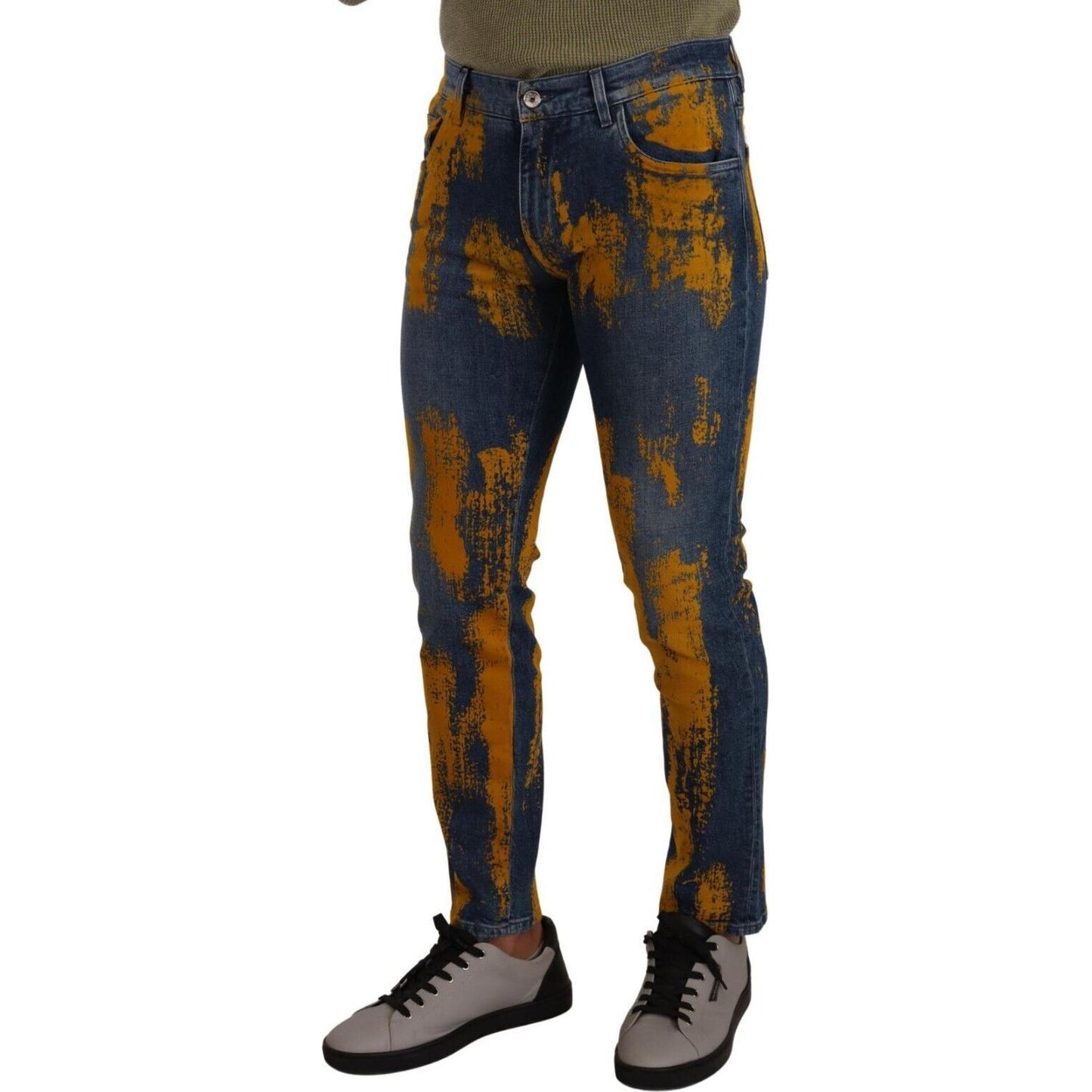 Dolce & Gabbana Slim Fit Stretch Denim Jeans Dolce & Gabbana Dark Slate Gray