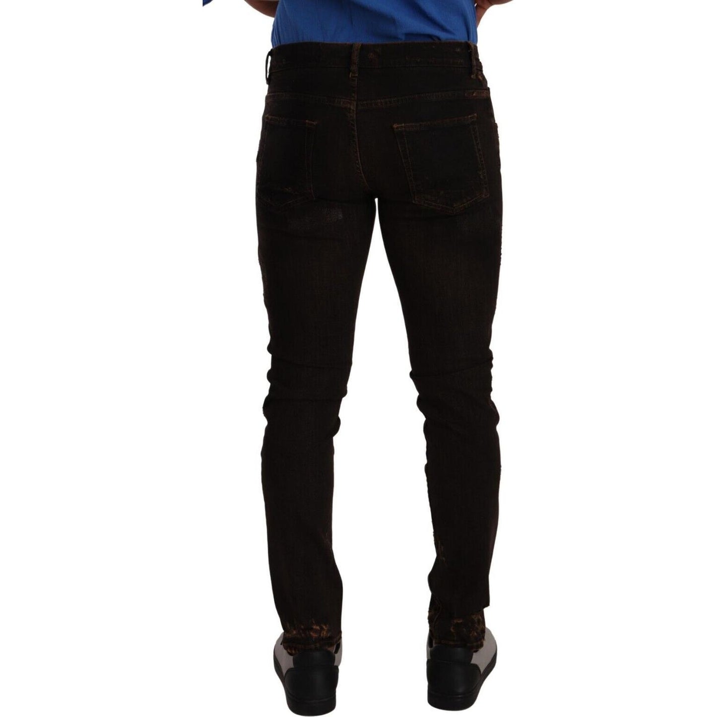 Dolce & Gabbana Svelte Distressed Denim Elegance Dolce & Gabbana Black