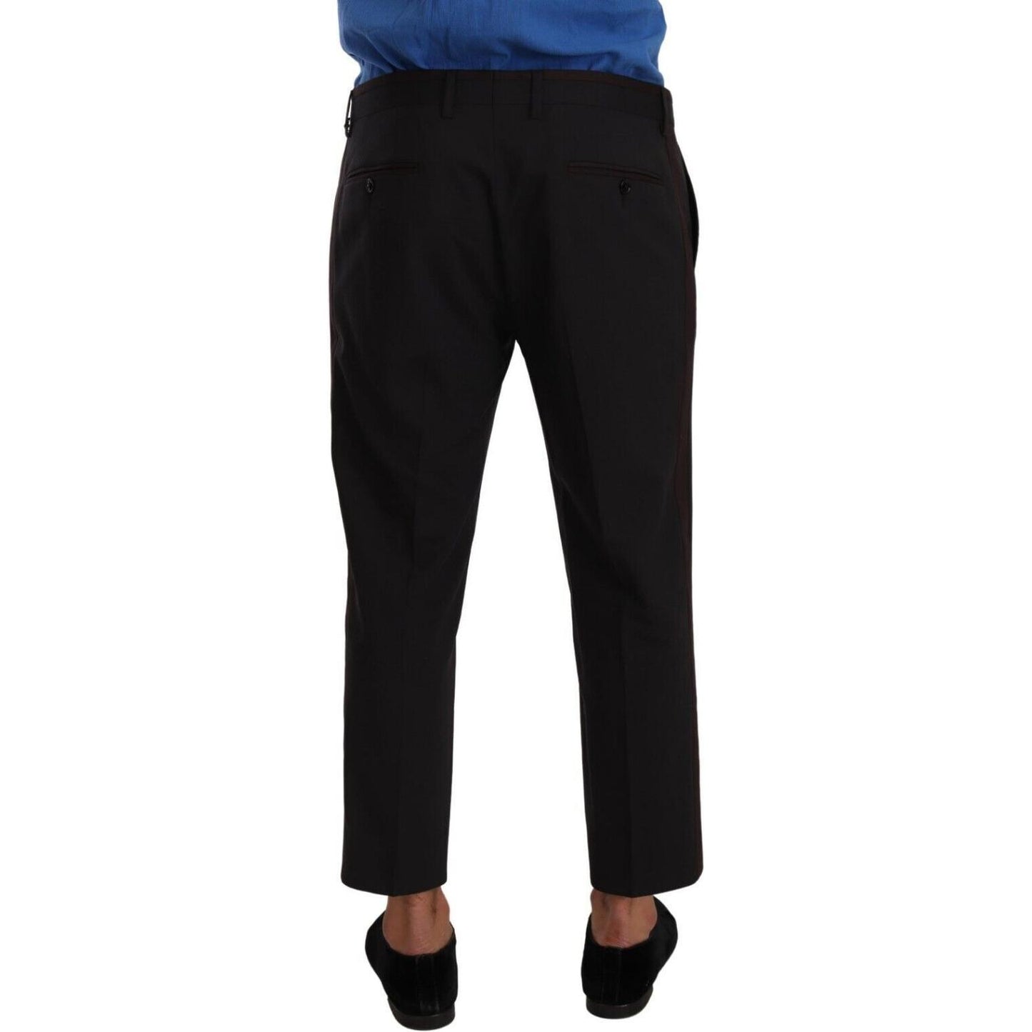 Dolce & Gabbana Elegant Cropped Wool Stretch Pants Dolce & Gabbana Black