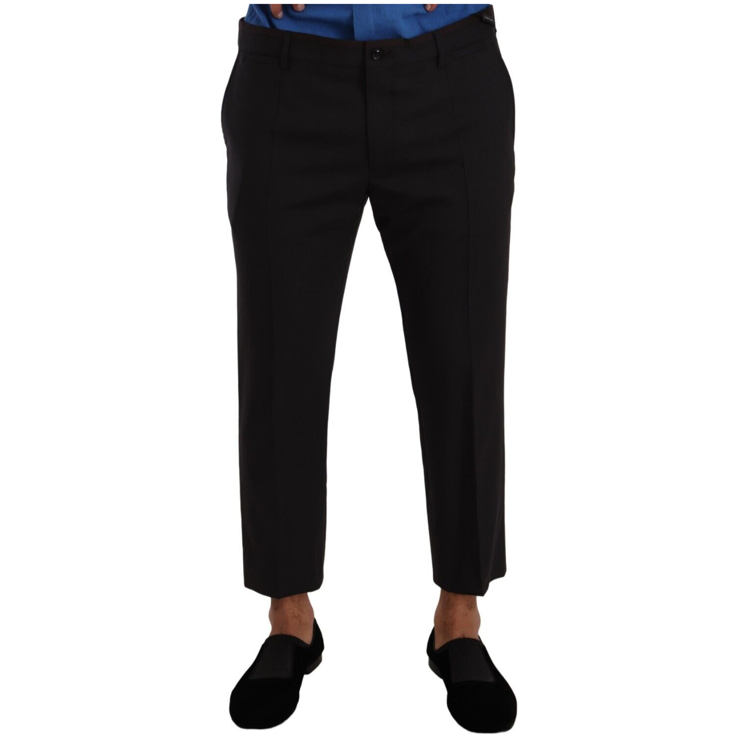 Dolce & Gabbana Elegant Cropped Wool Stretch Pants Dolce & Gabbana Black