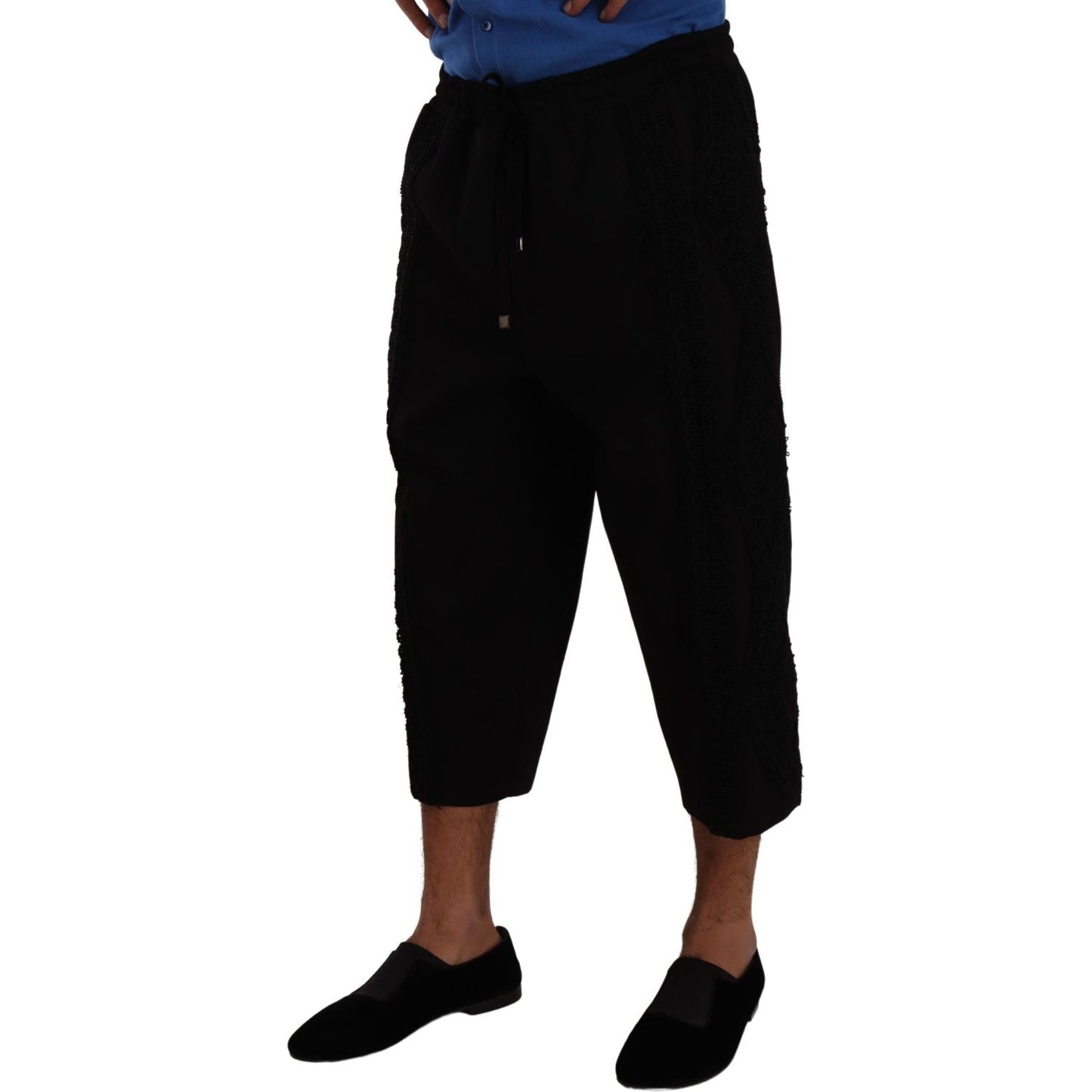 Dolce & Gabbana Black Cotton Torero Sweatpants Shorts Pants PAN72912- 52