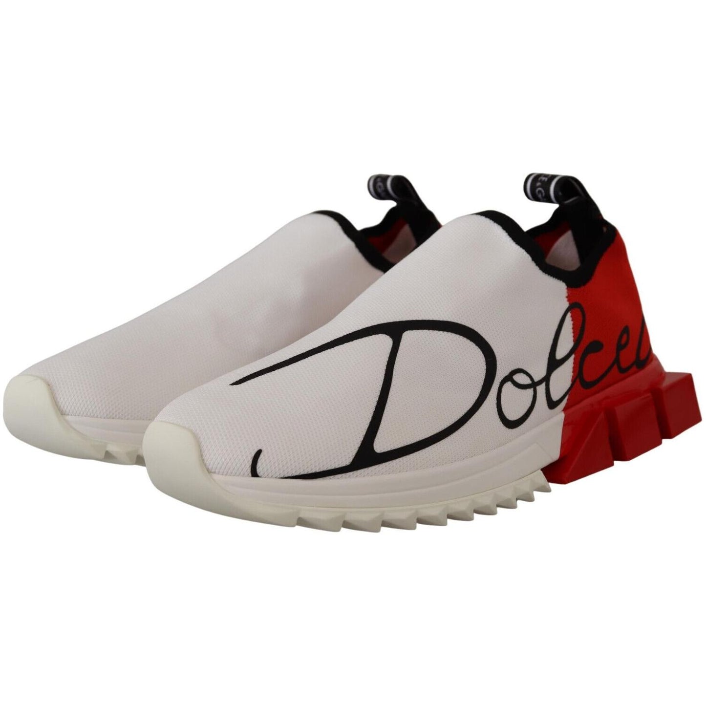 Dolce & Gabbana Elegant Sorrento Sneakers in White Dolce & Gabbana Dark Gray