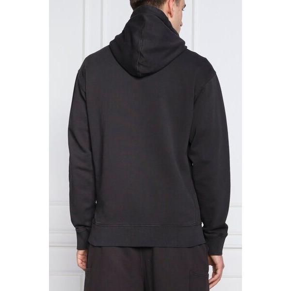 Hugo Boss Elegant Dark Blue Cotton Hooded Sweatshirt Hugo Boss Light Gray