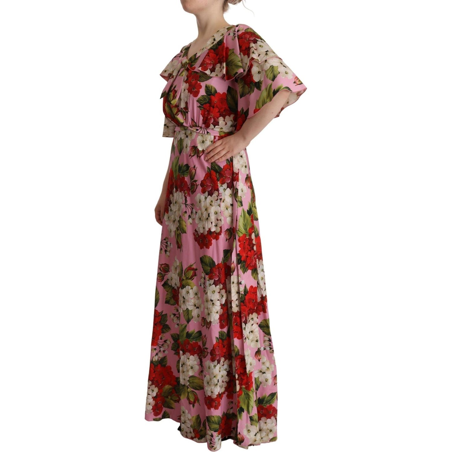 Dolce & Gabbana Enchanting Floral Silk Maxi Dress Dolce & Gabbana Sienna