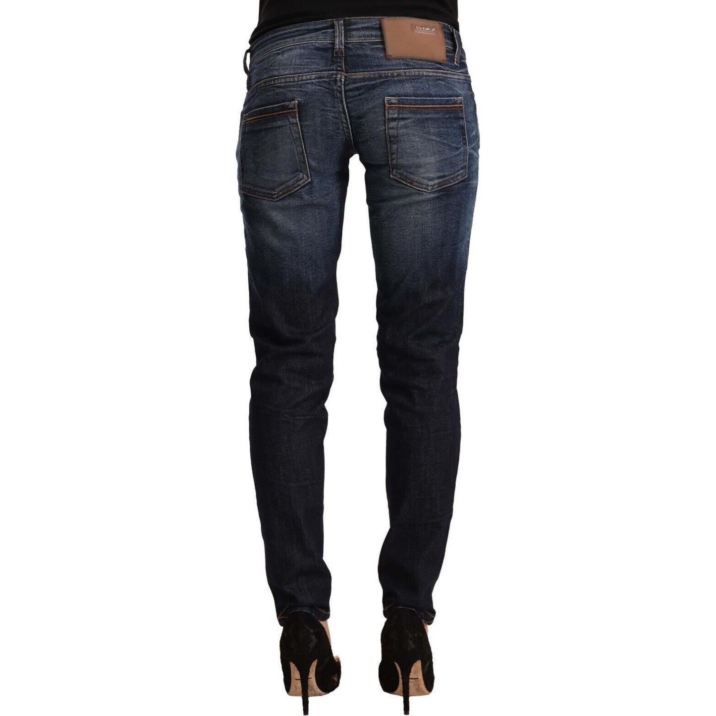 Acht Chic Low Waist Skinny Denim Jeans Acht Black