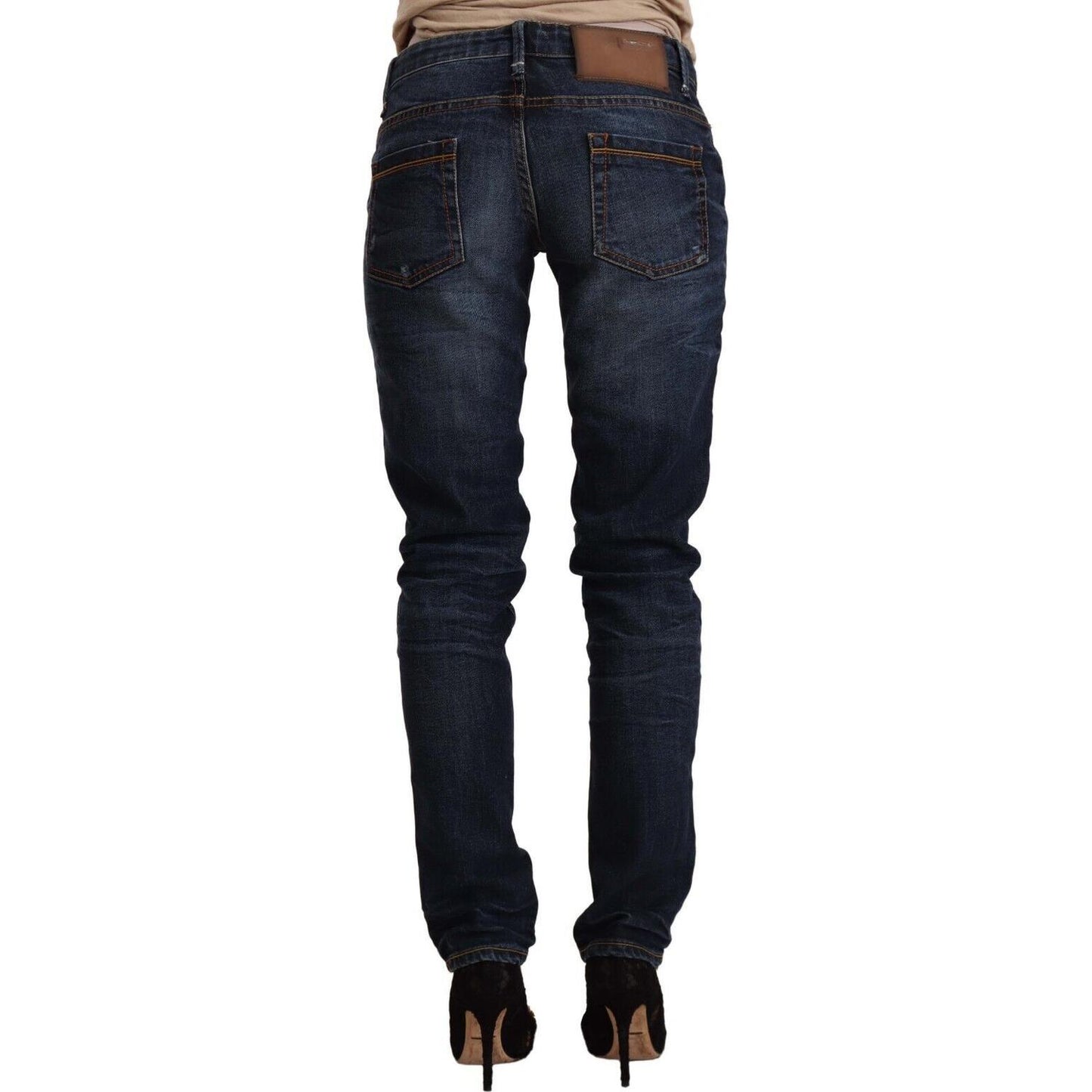 Acht Chic Slim Fit Low Waist Skinny Denim Acht Black