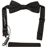 Dolce & Gabbana Black 100% Silk Adjustable Neck Papillon Tie FT3533