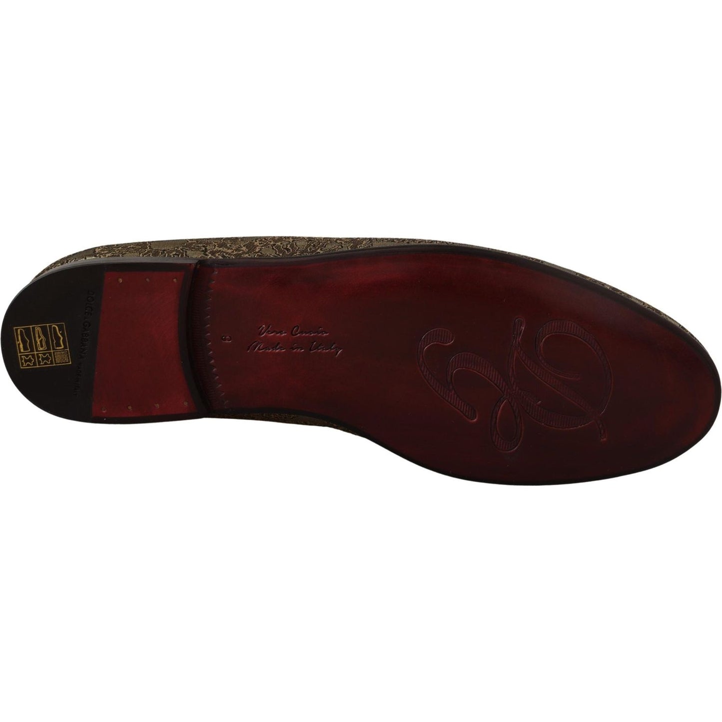 Dolce & Gabbana Gold Tone Loafers Slides Dress Shoes Dolce & Gabbana Black