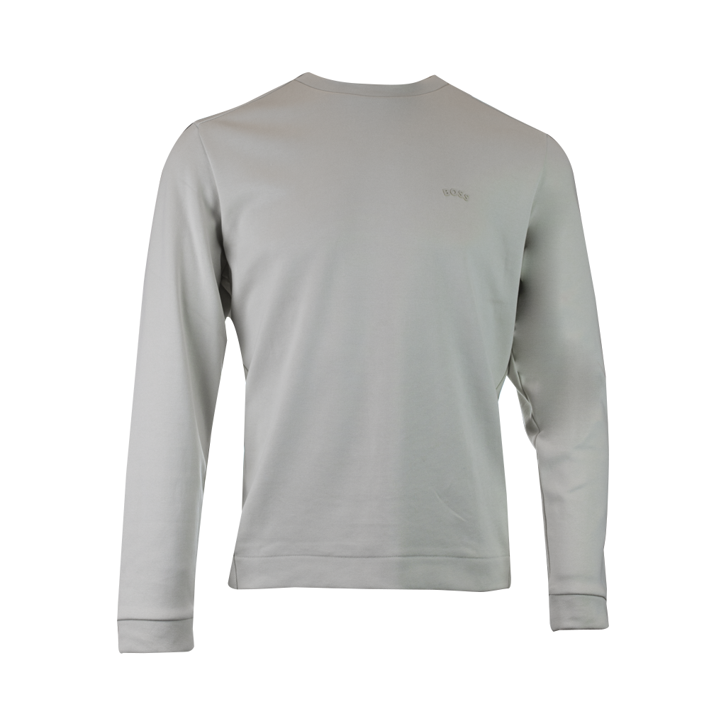 Hugo Boss Elegant Beige Cotton Sweatshirt Hugo Boss Dark Gray