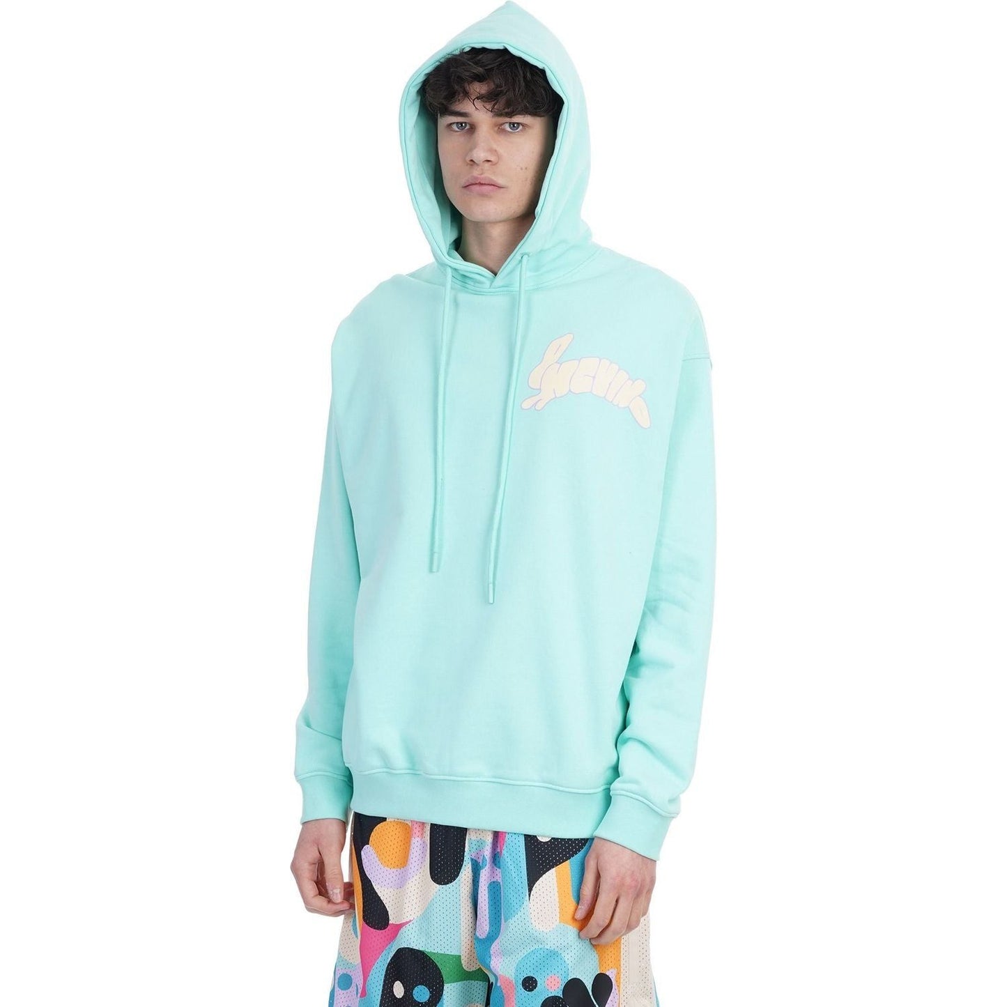Pharmacy Industry Green Cotton Men Sweater Pharmacy Industry Powder Blue
