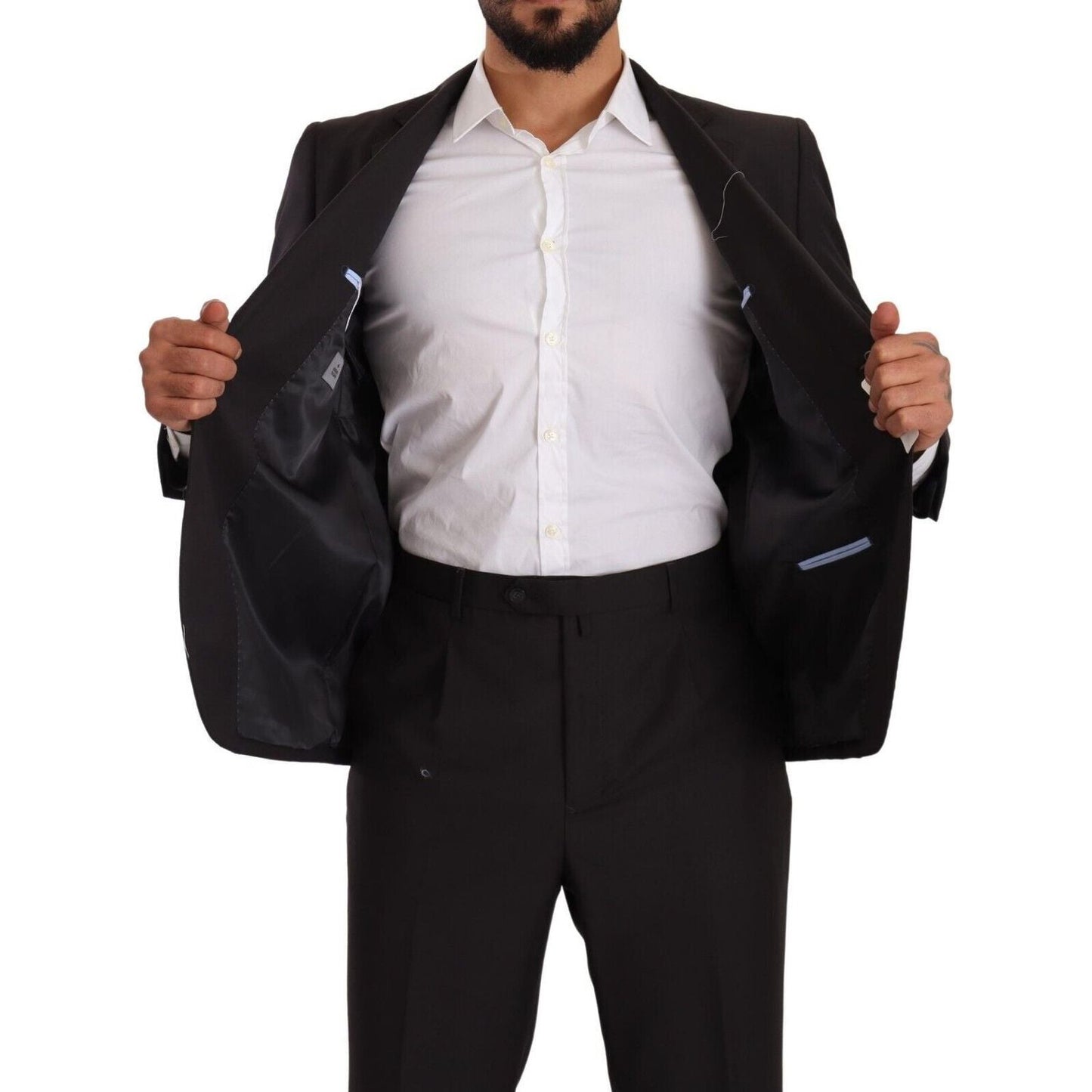 Domenico Tagliente Sleek Grey 2-Piece Mens Suit with Notch Lapels Domenico Tagliente Gray