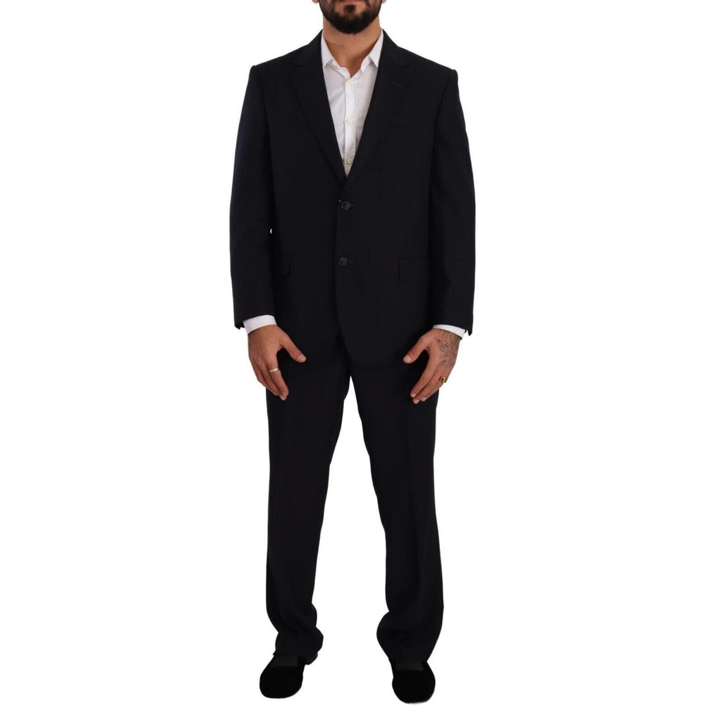 Domenico Tagliente Blue Polyester Single Breasted Formal Suit KOS1947 - 51