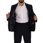 Domenico Tagliente Blue Polyester Single Breasted Formal Suit KOS1947 - 51