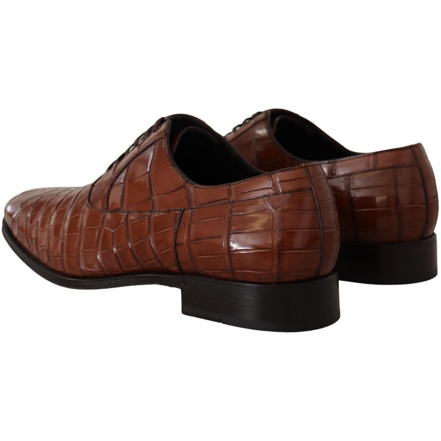 Dolce & Gabbana Elegant Exotic Crocodile Leather Formal Shoes Dolce & Gabbana Black
