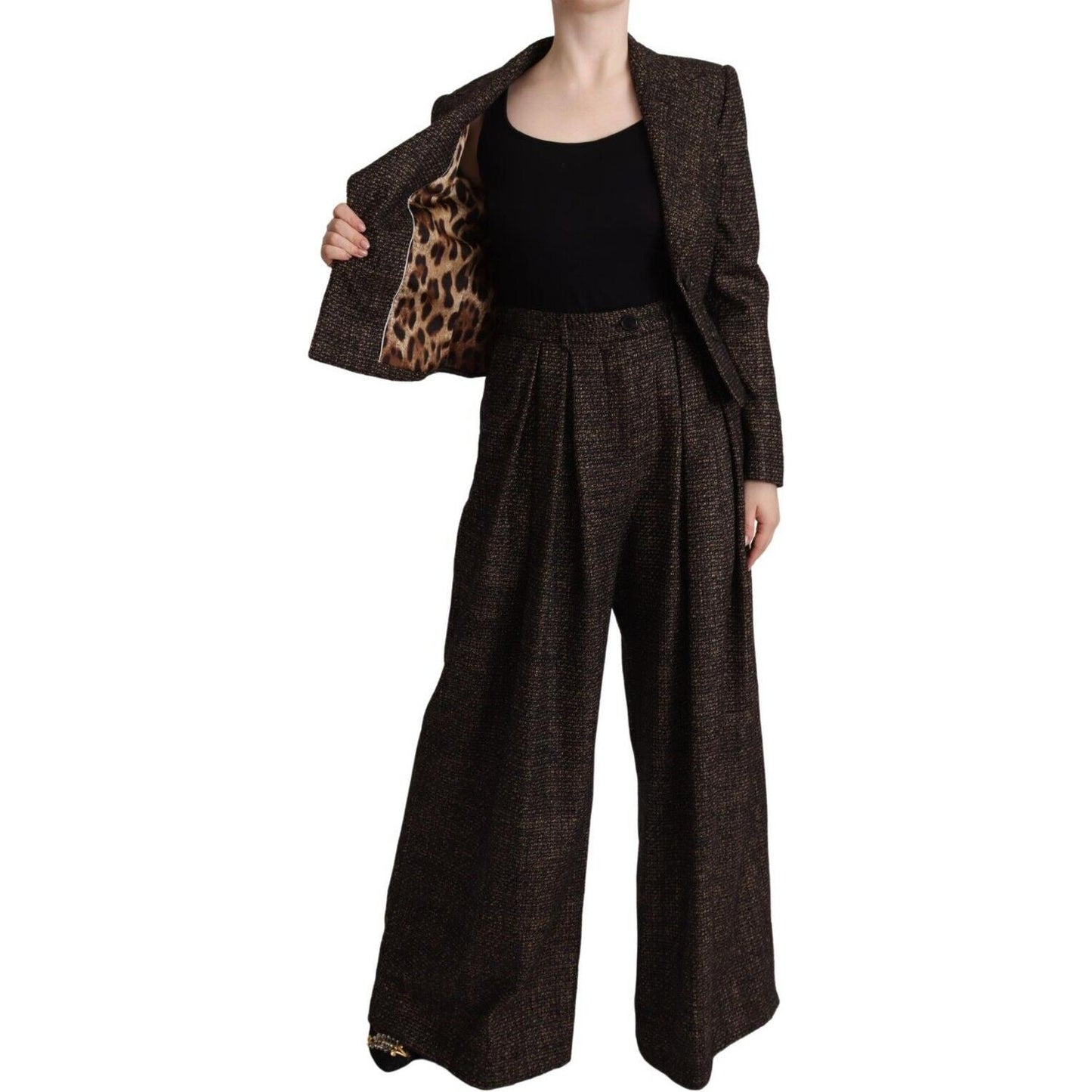 Dolce & Gabbana Chic Wool Blend Suit Set Dolce & Gabbana Black