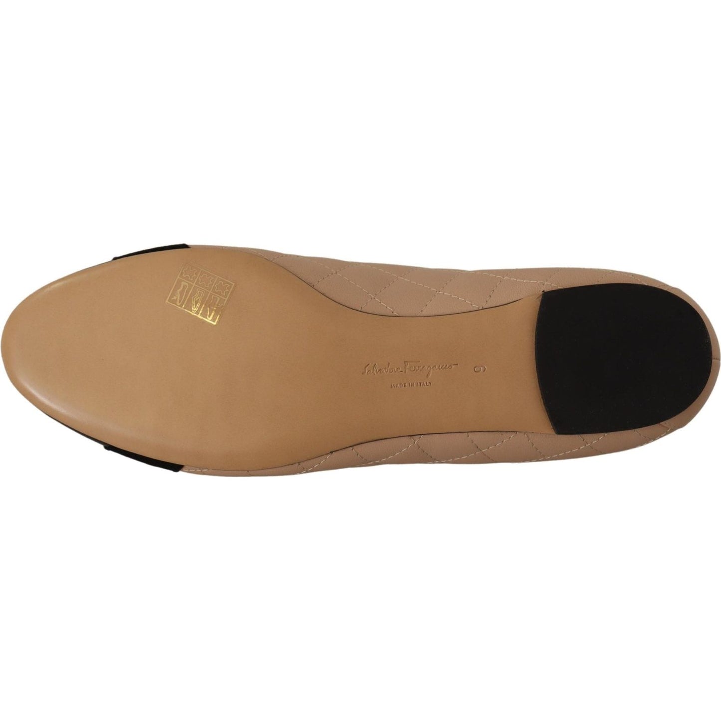 Salvatore Ferragamo Elegant Quilted Leather Flats - Chic Dual-Tone Design WOMAN FLAT SHOES Salvatore Ferragamo Sienna