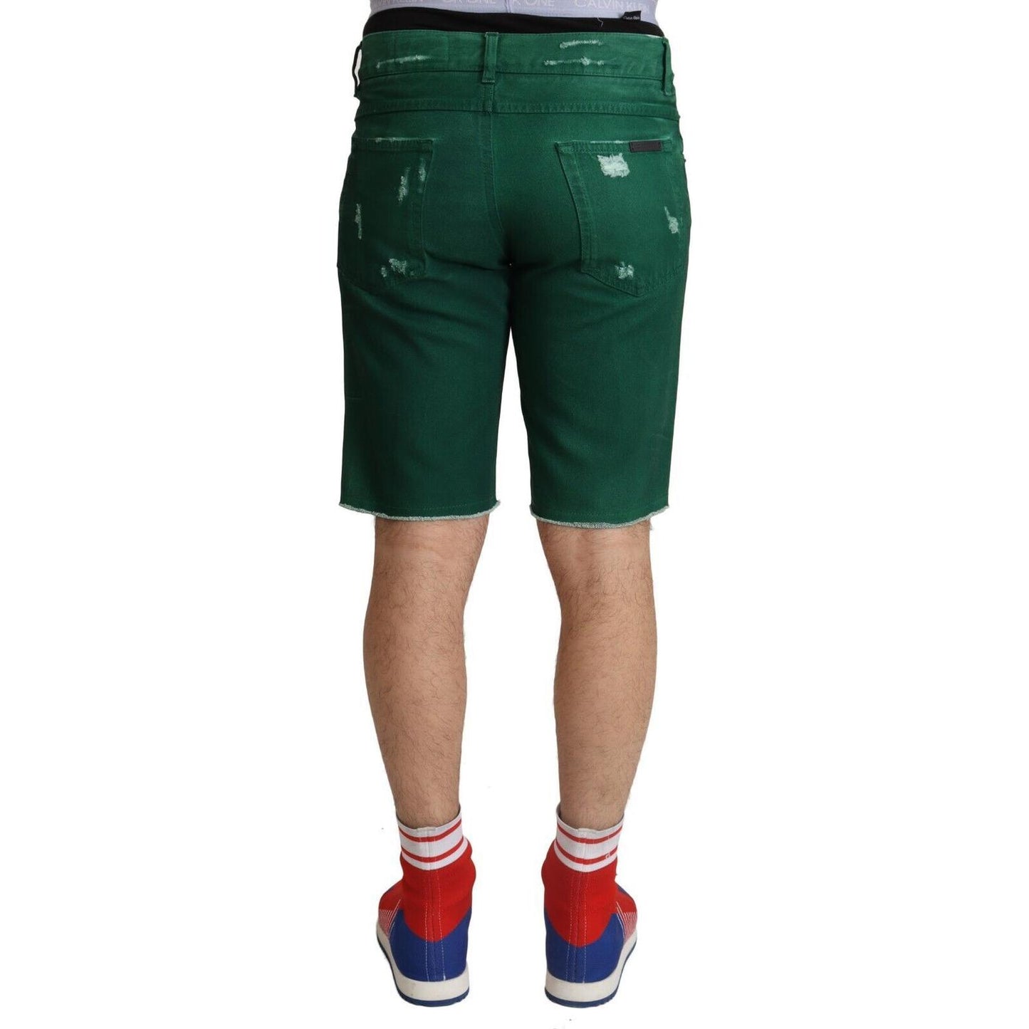 Dolce & Gabbana Chic Green Denim Bermuda Shorts Dolce & Gabbana Rosy Brown