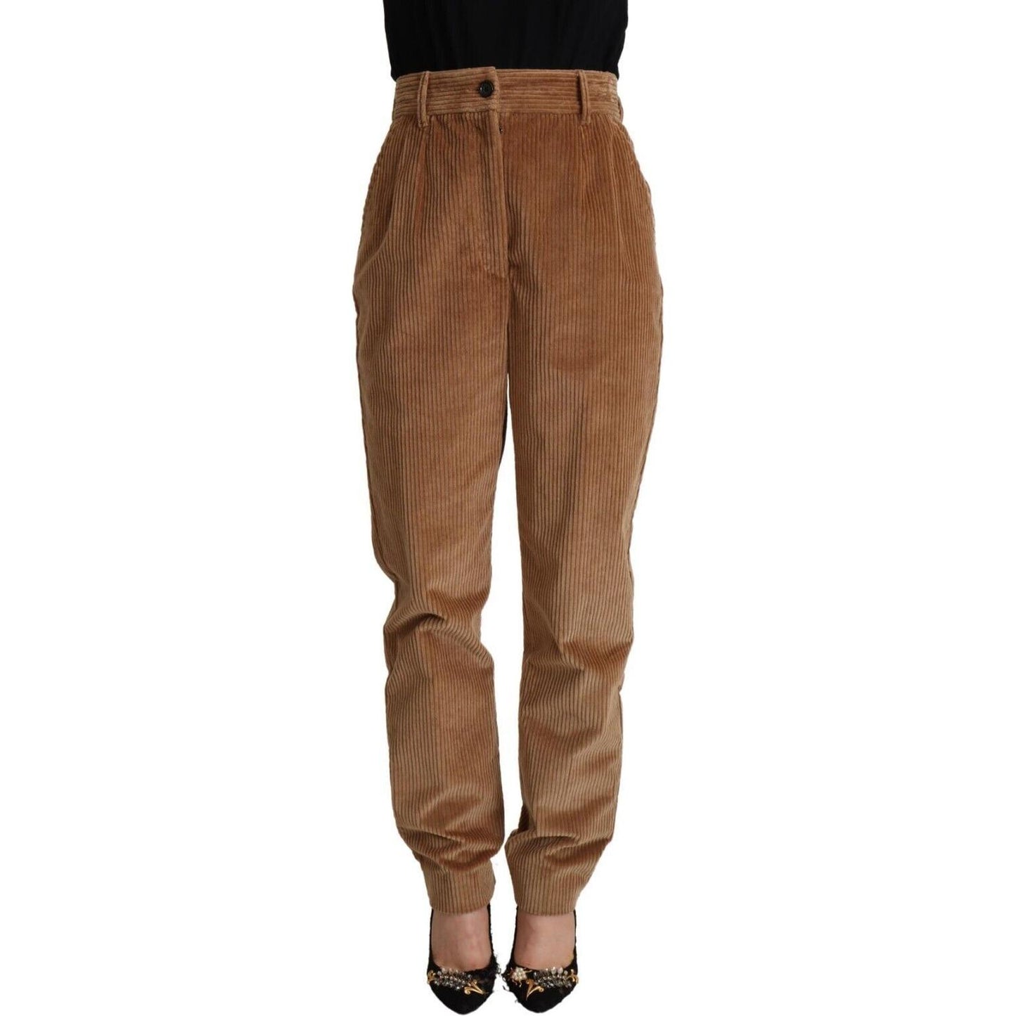 Dolce & Gabbana Chic High-Waisted Corduroy Skinny Pants Dolce & Gabbana Sienna