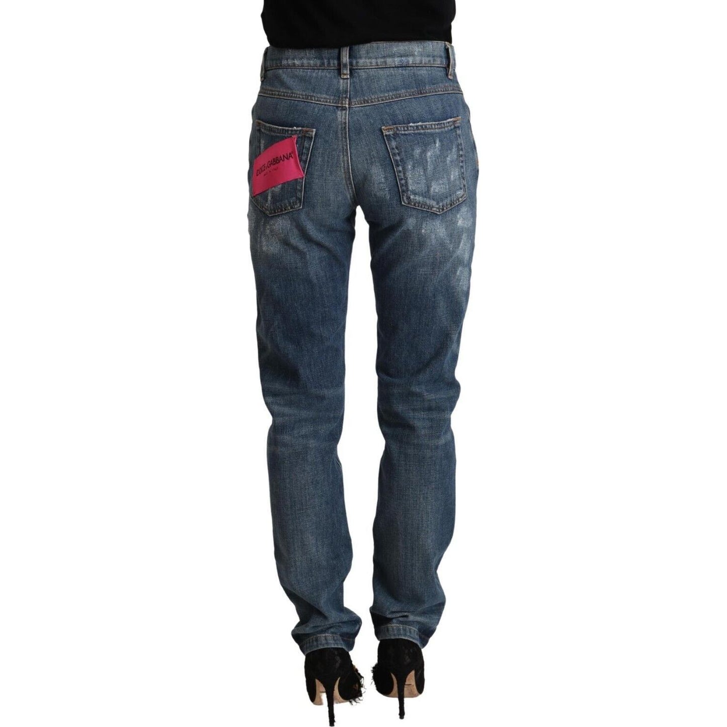 Dolce & Gabbana Elegant Skinny Denim Jeans for the Modern Woman Dolce & Gabbana Dark Slate Gray