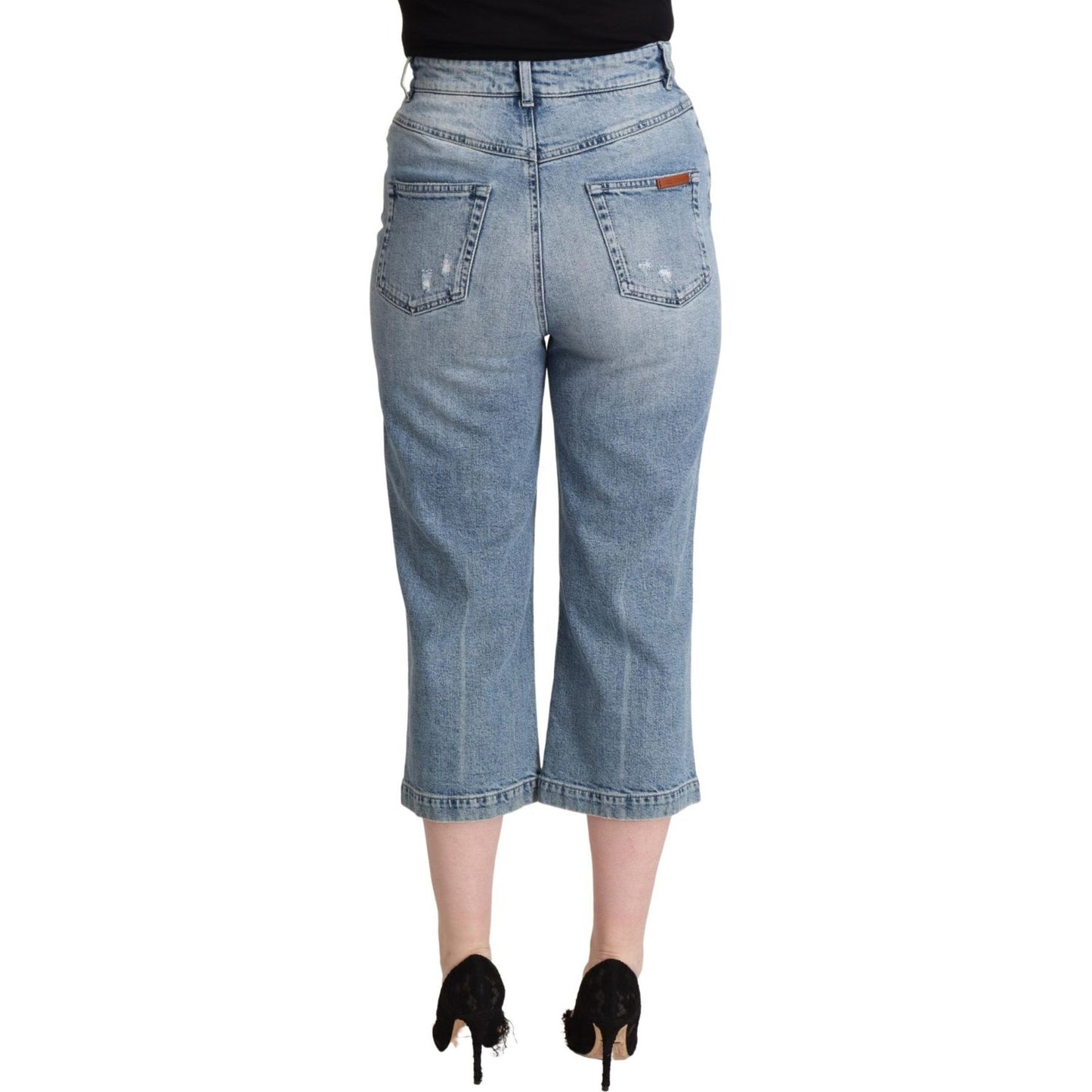 Dolce & Gabbana Chic Capri Cropped Denim Jeans Dolce & Gabbana Slate Gray
