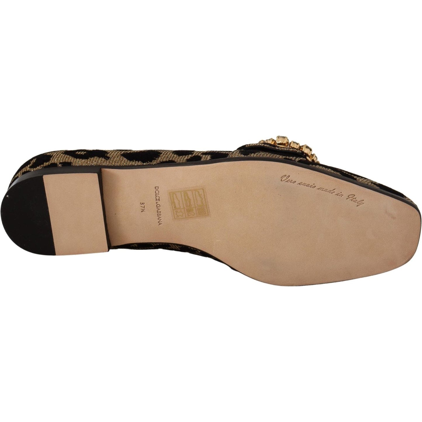 Dolce & Gabbana Elegant Leopard Crystal Gem Loafers Dolce & Gabbana Rosy Brown