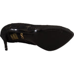 Dolce & Gabbana Black Stretch Socks Taormina Lace Boots Shoes LA9806- 38.5