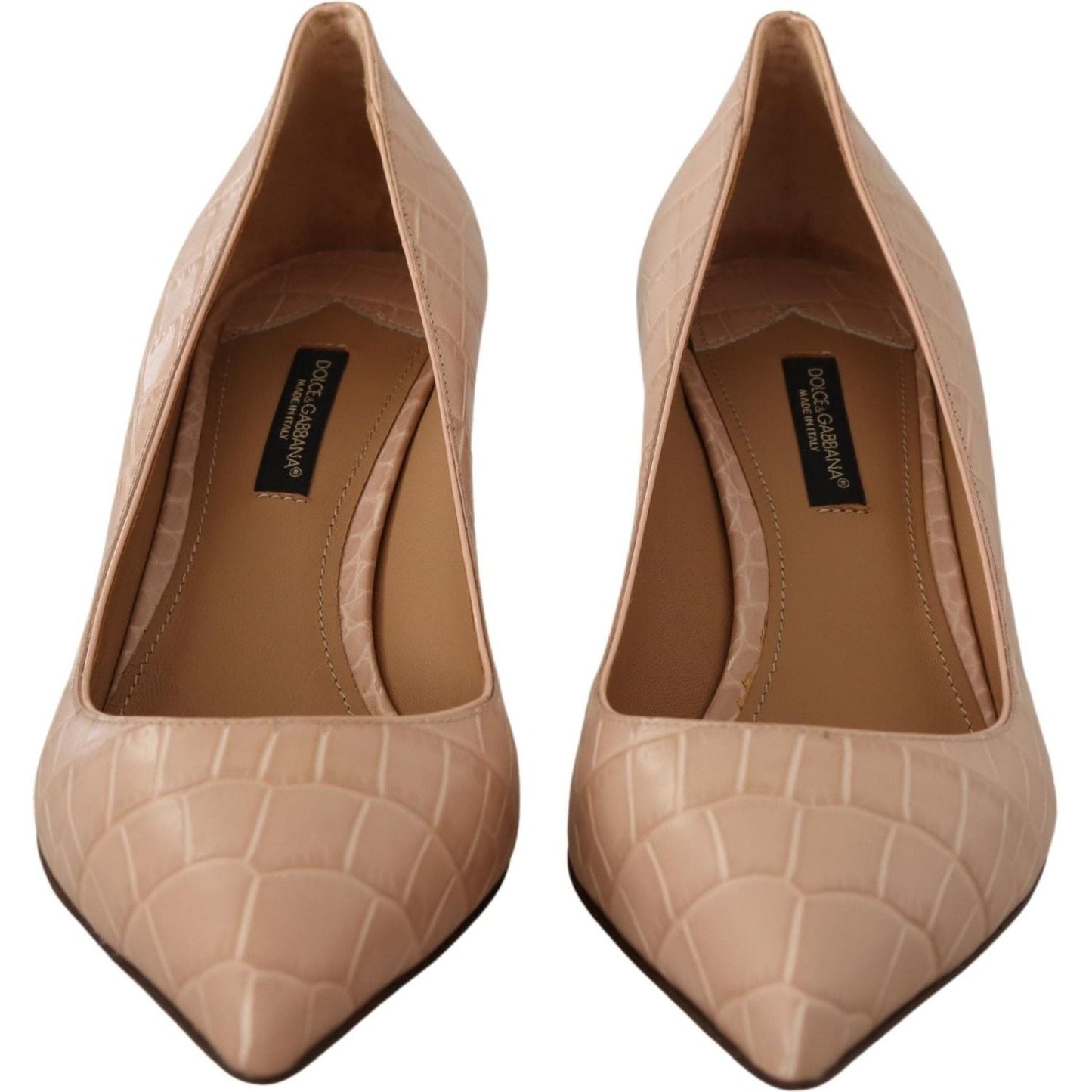 Dolce & Gabbana Elegant Beige Leather Pumps Dolce & Gabbana Sienna