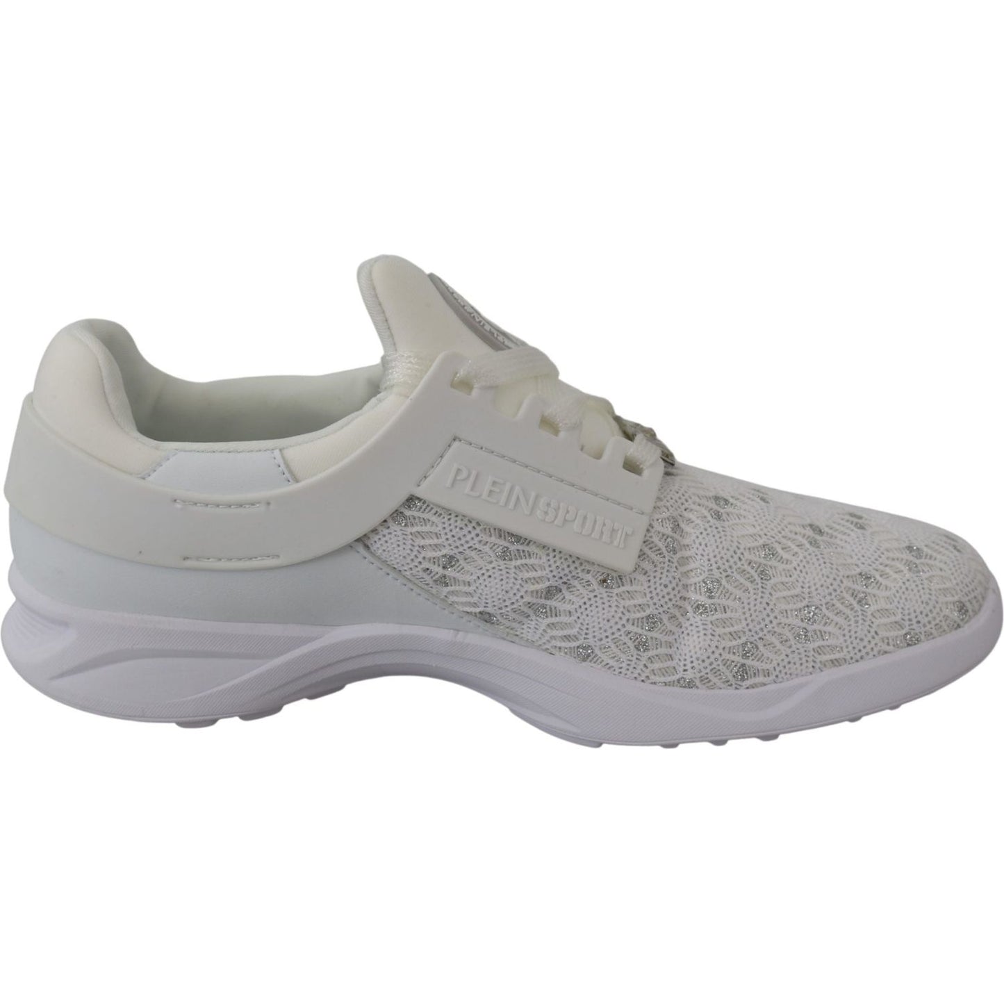 Plein Sport Sleek White Runner Beth Sport Sneakers Plein Sport Dark Gray