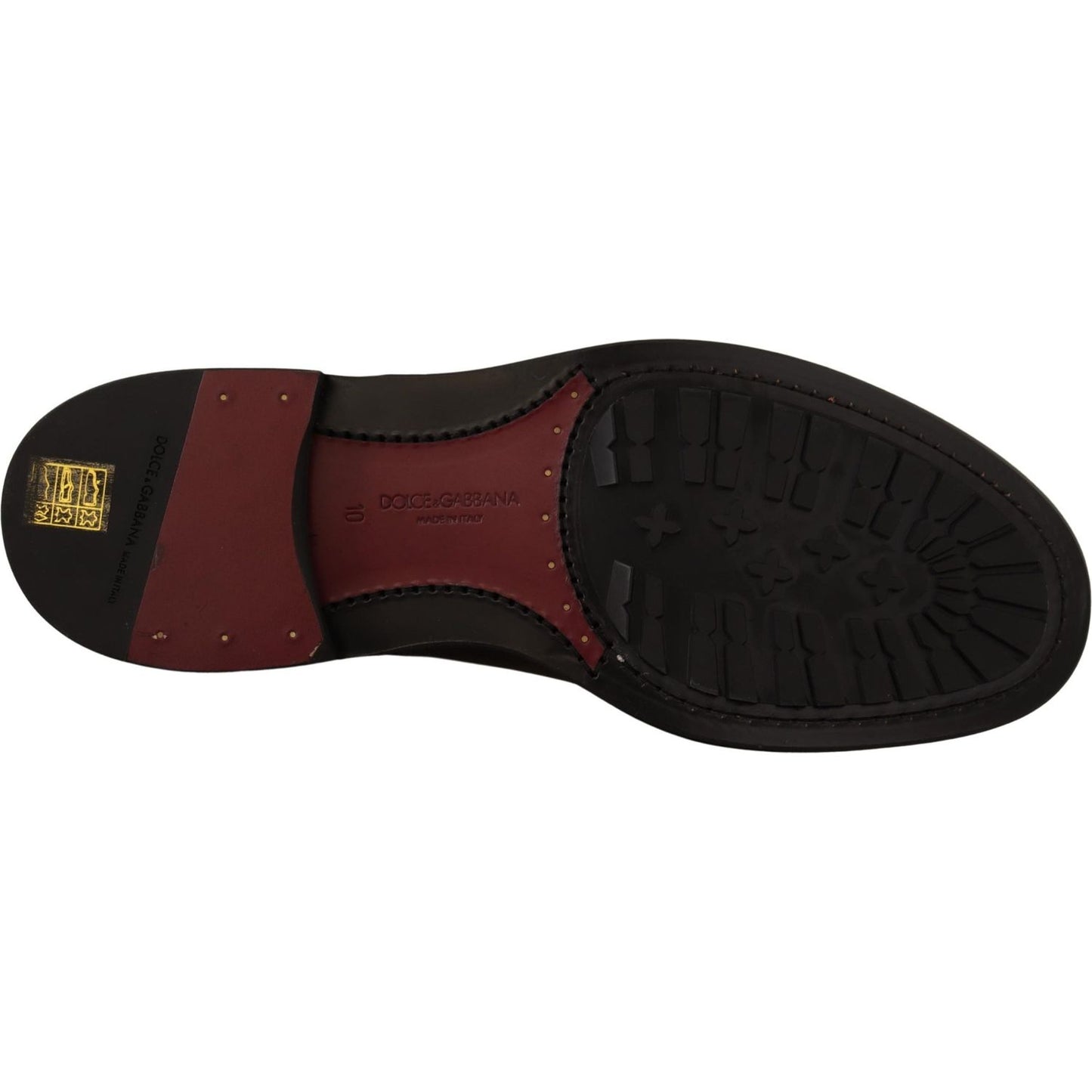 Dolce & Gabbana Elegant Purple Leather Derby Formal Shoes Dolce & Gabbana Black