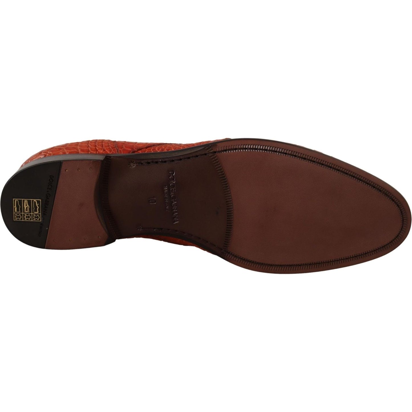 Dolce & Gabbana Exotic Orange Croc Leather Laceup Dress Shoes Dolce & Gabbana Dark Slate Gray
