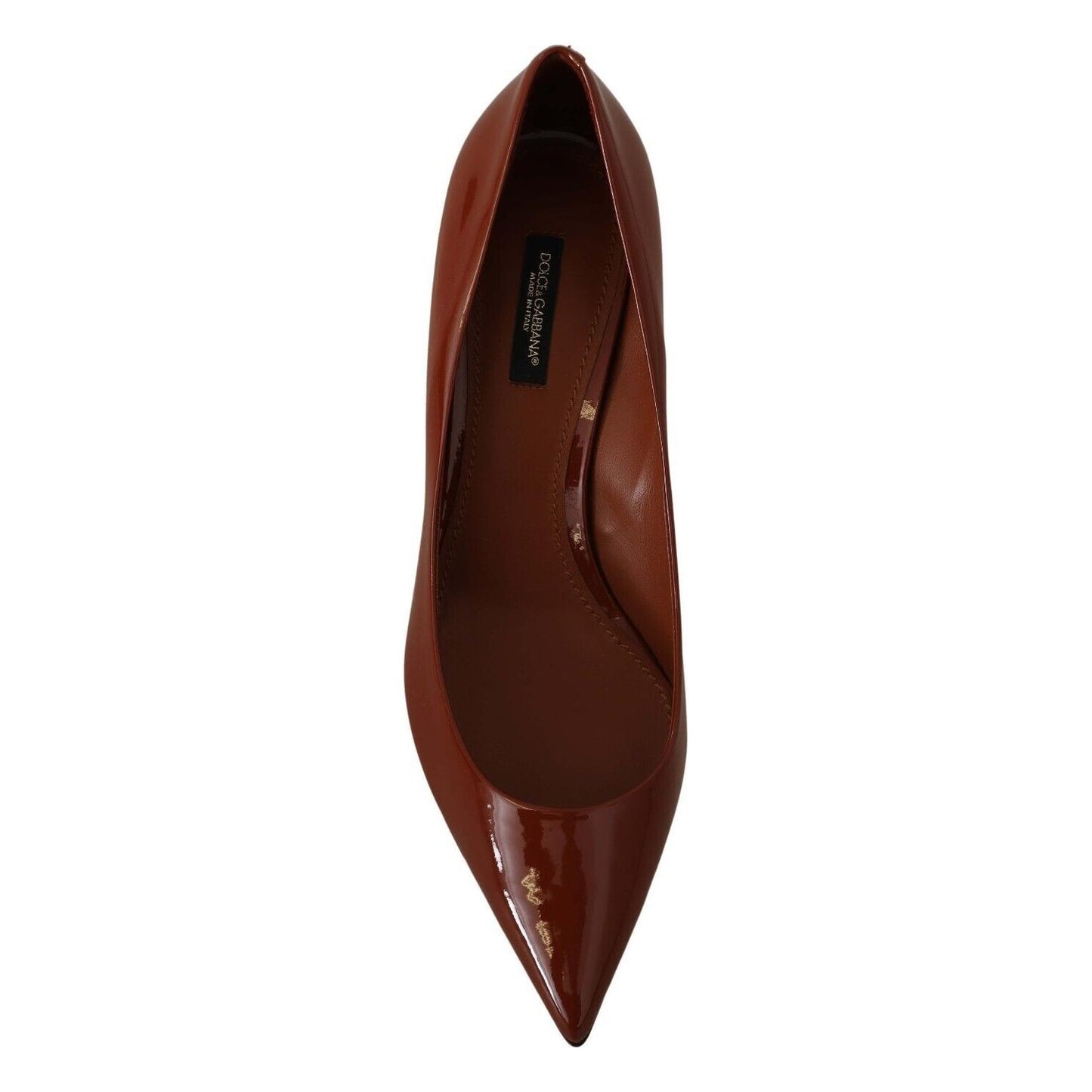 Dolce & Gabbana Elegant Patent Leather Heels Pumps Dolce & Gabbana Black