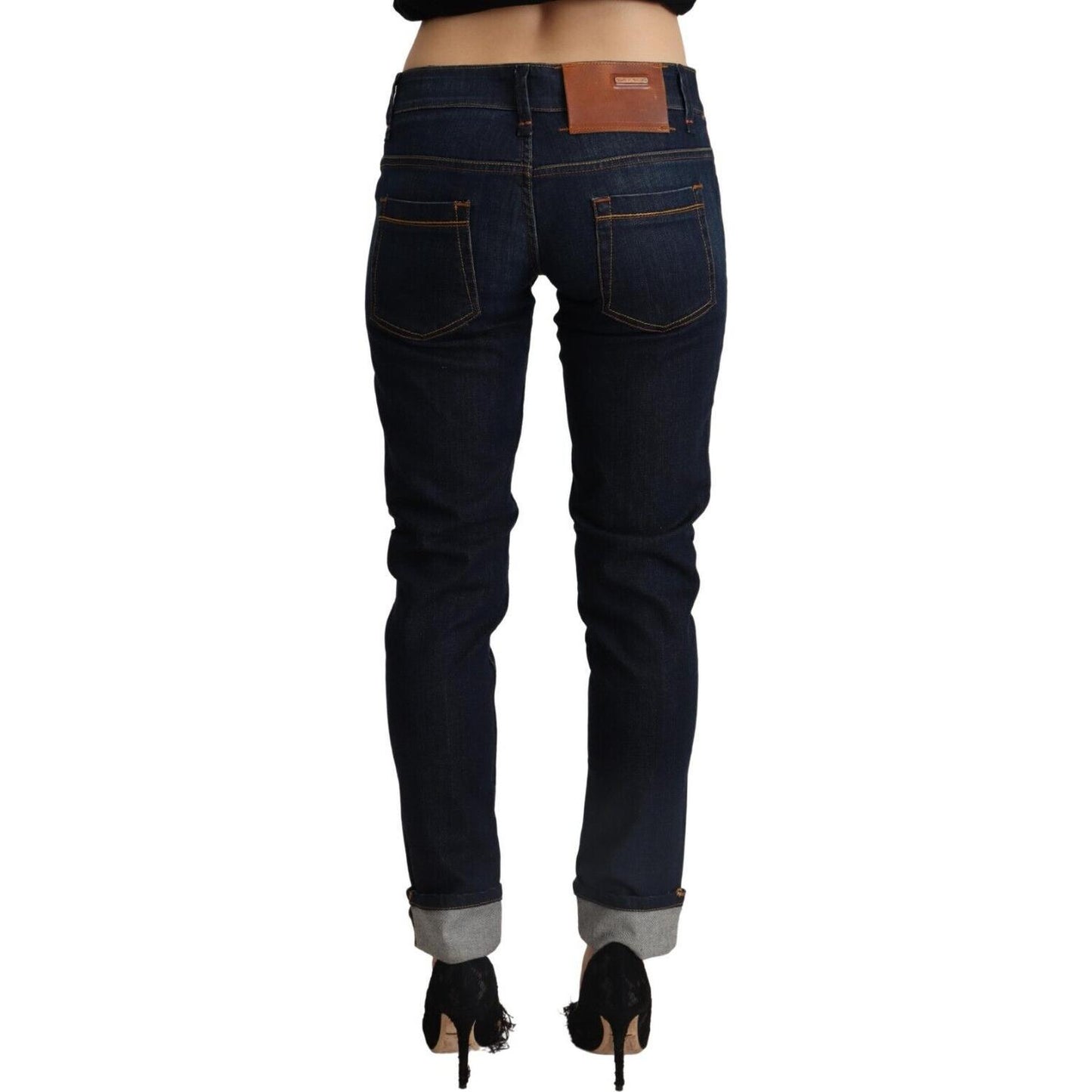 Acht Slim Fit Dark Blue Denim Elegance Acht Black
