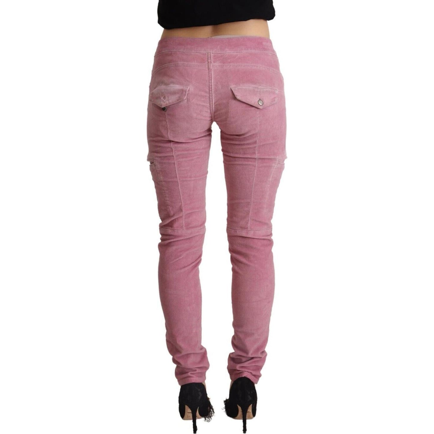 Acht Chic Pink Low Waist Skinny Jeans Acht Rosy Brown