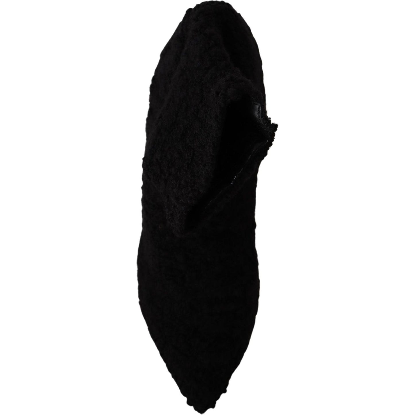 Dolce & Gabbana Black Stiletto Heels Mid Calf Women Boots