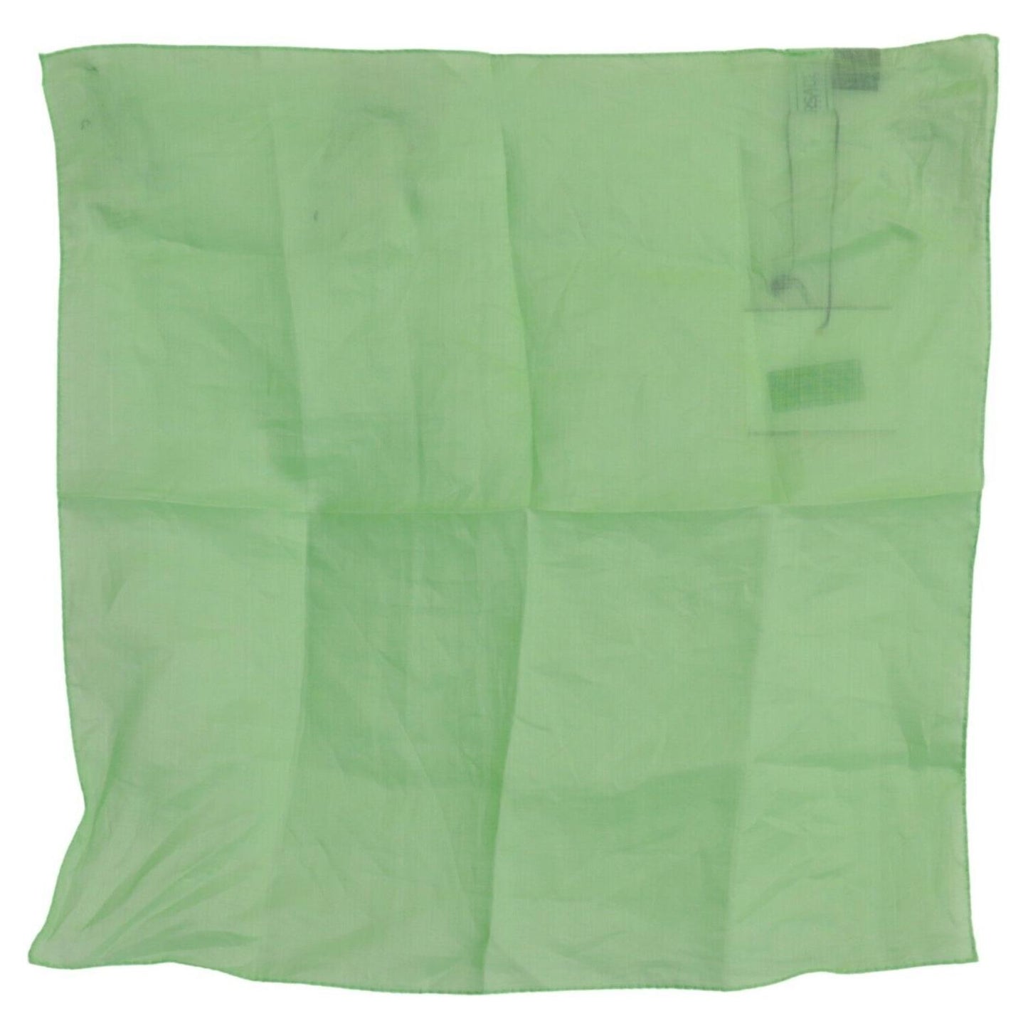 Versace Elegant Apple Green Linen Scarf Versace Dark Sea Green