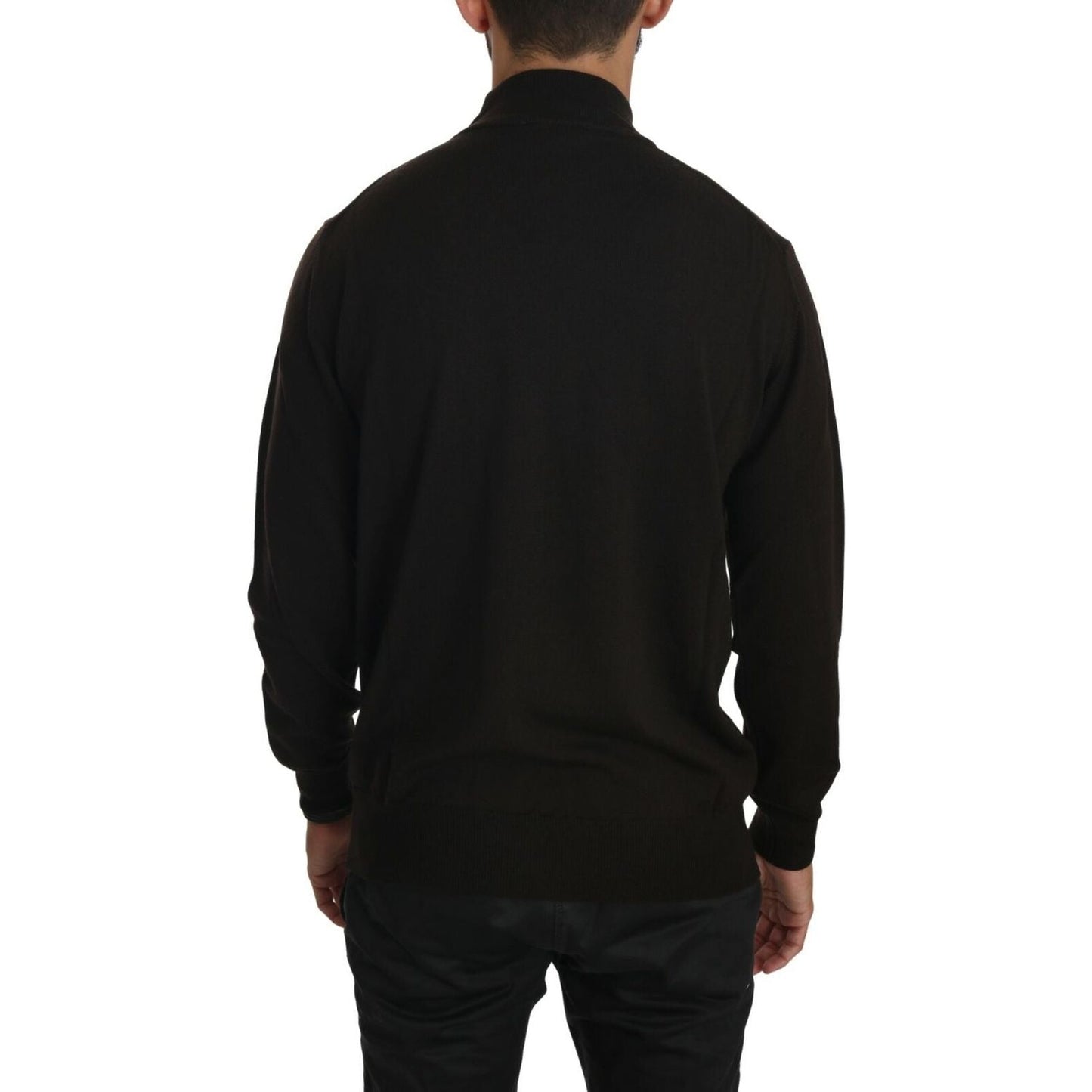 MILA SCHÖN Elegant Brown Virgin Wool Sweater MILA SCHÖN Black